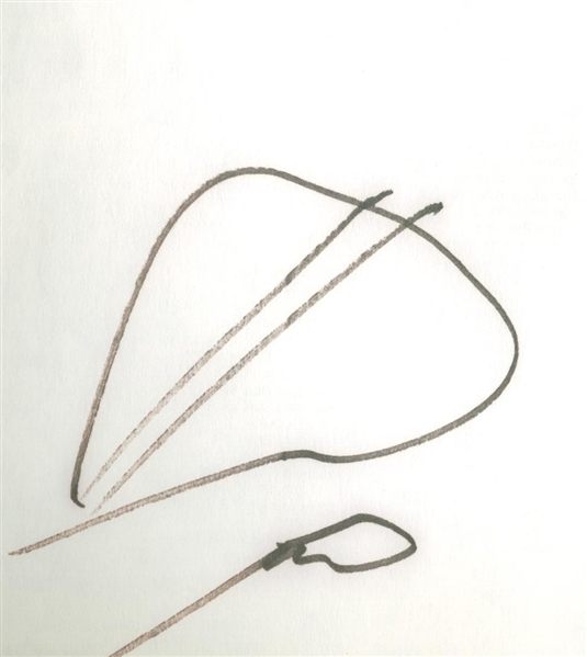 Andy Warhol Signed & Hand Drawn 5" x 7" Heart Sketch (Beckett/BAS)