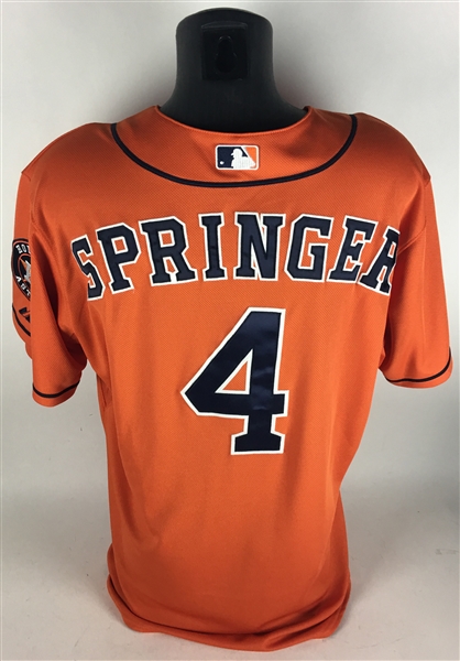 George Springer Game Used/Worn 2014 Rookie Houston Astros Jersey (MLB)