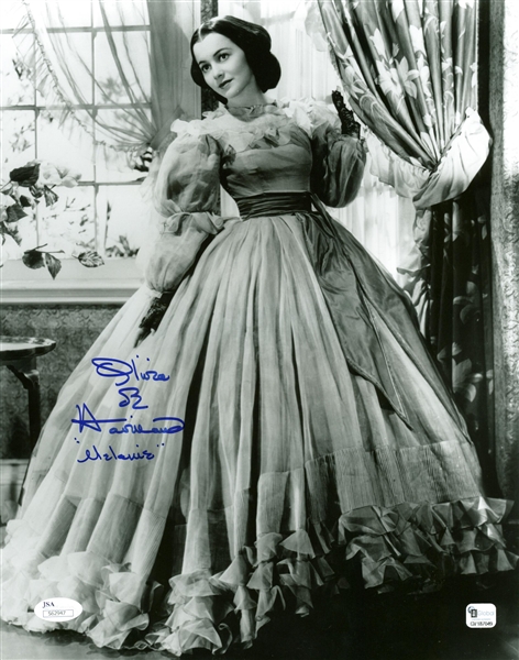 Olivia De Havilland Signed 11" x 14" Black & White Photograph (JSA)