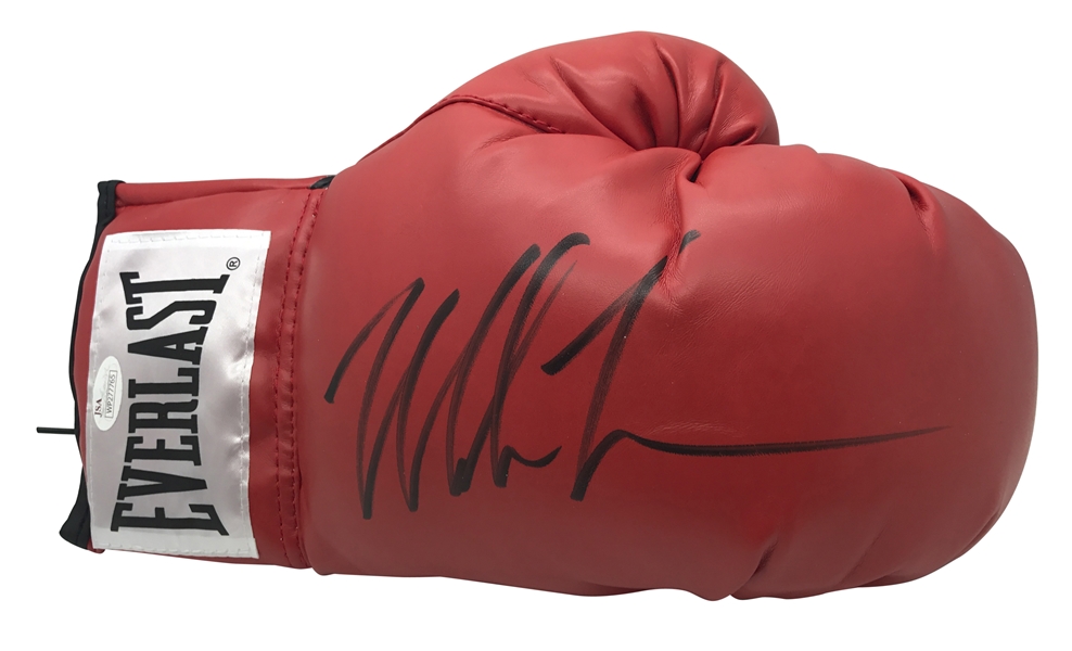 Mike Tyson Signed Red Everlast Boxing Glove (JSA)