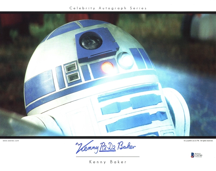 R2-D2: Kenny Baker Signed 11" x 14" Photograph (BAS/Beckett)