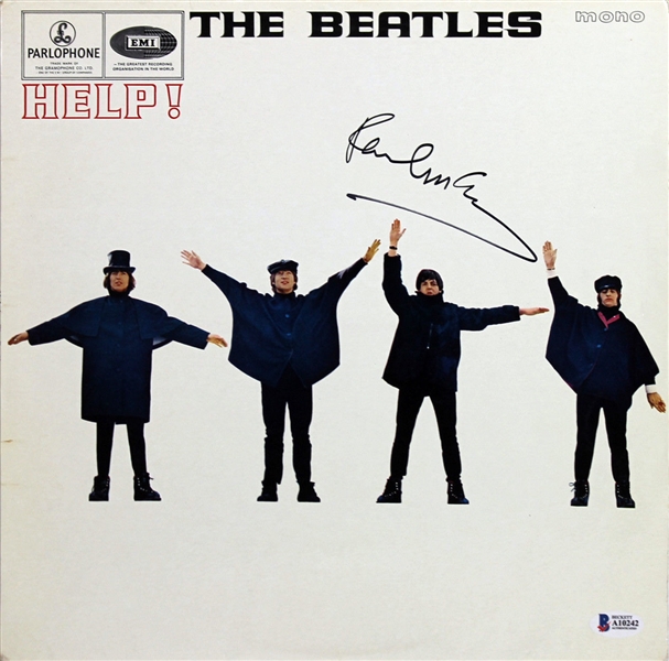 The Beatles: Paul McCartney Signed "Help!" Record Album Cover (Original Parlophone UK Release!)(BAS/Beckett)