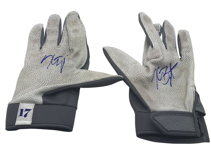 Kris Bryant Signed & Game Used Chicago Cubs Batting Gloves (Beckett/BAS Guaranteed)