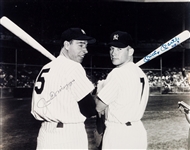 Mickey Mantle & Joe DiMaggio Signed Over-Sized 16" x 20" Yankees Photograph (Beckett)