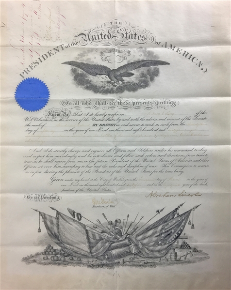 President Abraham Lincoln Signed & Civil War Dated 1865 Document Penned Just Weeks Prior To His Passing (Beckett)