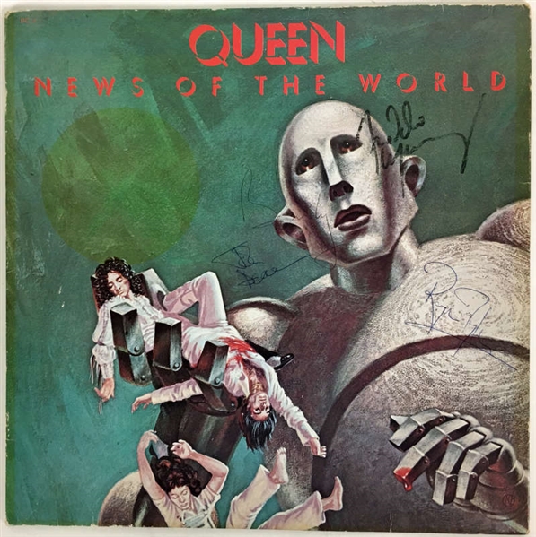Queen ULTRA-RARE Group Signed "News of the World" Album (JSA)