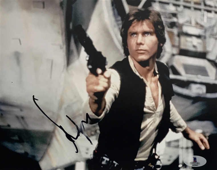 Harrison Ford In-Person Signed 8" x 10" Color Photo as "Han Solo" from Star Wars! (Beckett/BAS)