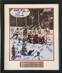 Miracle On Ice 1980 US Mens Hockey Team Signed 16" x 20" Color Photo w/ 22 Sigs Including Herb Brooks! Beckett Graded GEM MINT 10!