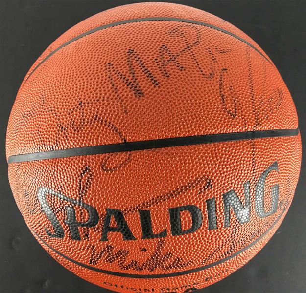 Showtime: 1988 NBA Champion Los Angeles Lakers Team Signed Basketball w/ Rare Pat Riley Autograph! (PSA/DNA)