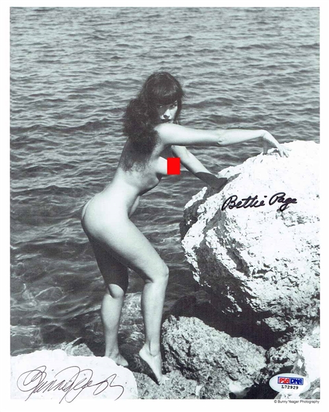 Bettie Page Photo - Signed by Photographer Bunny Yeager and Model Bettie Page