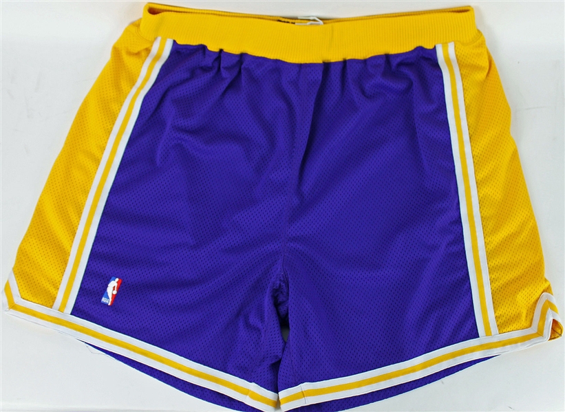 1997-98 Shaquille ONeal Game Worn L.A. Lakers Road Shorts (Grey Flannel & MEARS)