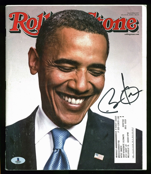 President Barack Obama Signed July 2008 Rolling Stone Magazine (BAS/Beckett)