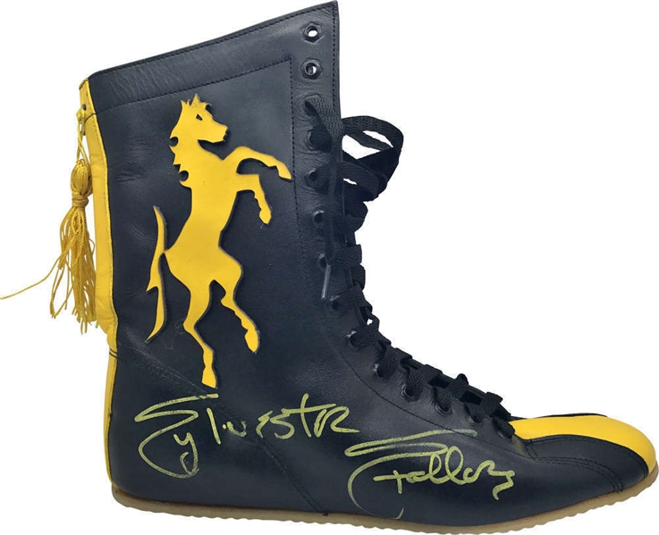 Rocky: Sylvester Stallone Signed "Rocky II" Custom Pro Style Boxing Shoe (Beckett/BAS)