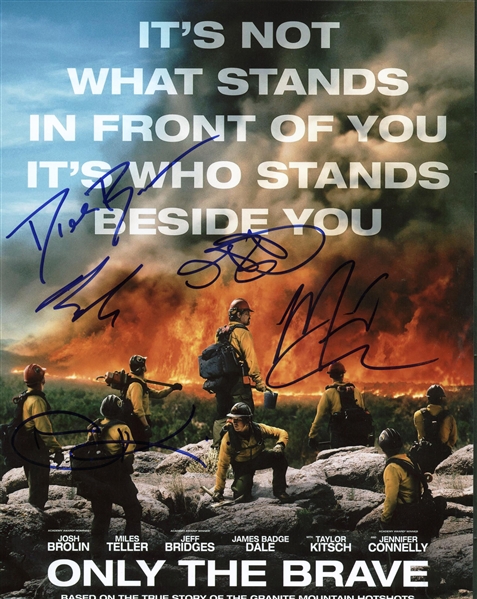Cast Signed 11" x 14" "Only The Brave" Mock Poster w/ Miles Teller! (Beckett/BAS Guaranteed)