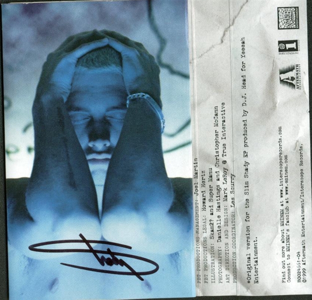 Eminem: Slim Shady Signed Limited Edition "Slim Shady LP" Cassette Tape Insert (Beckett/BAS)