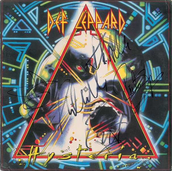 Def Leppard Group Signed "Hysteria" Album w/ All 5 Signatures (Beckett)