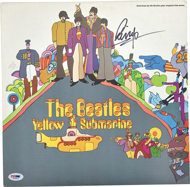 The Beatles: Ringo Starr Rare Signed "Yellow Submarine" Record Album (PSA/DNA)