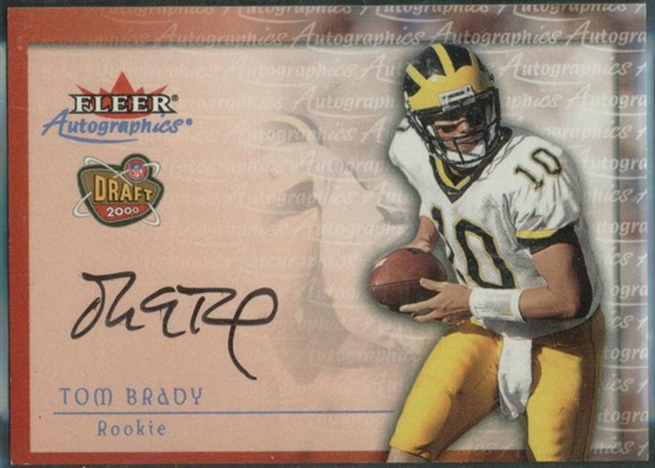 Tom Brady Signed 2000 Fleer Autographics Rookie Card w/ Superb Autograph! (Beckett/BAS Guaranteed)