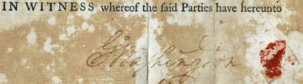 George Washington Signed 1.75" x 3" Document Clipping w/ Desirable G.o. Washington Autograph! (Beckett/BAS)