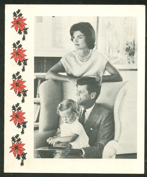 President John F. Kennedy Rare Signed 1959 Christmas Card (Beckett/BAS)