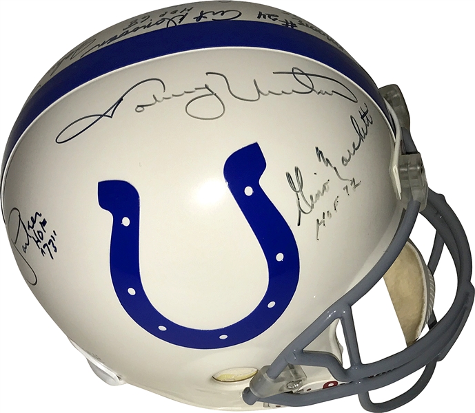 Colts Legends: Colts Multi-Signed Hall Of Fame Full Size Helmet w/ Unitas, Moore & Others! (JSA)