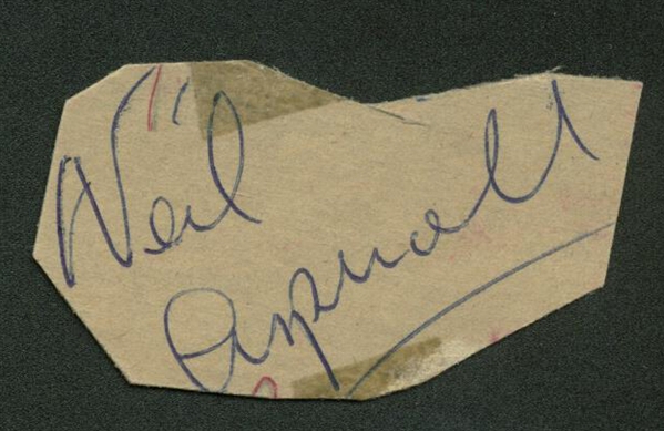 The Beatles: Neil Aspinall Rare Vintage Signed 1.5" x 1.5" Album Page (Beckett/BAS Guaranteed)