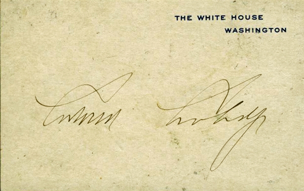 President Calvin Coolidge Signed White House Card (Beckett/BAS)