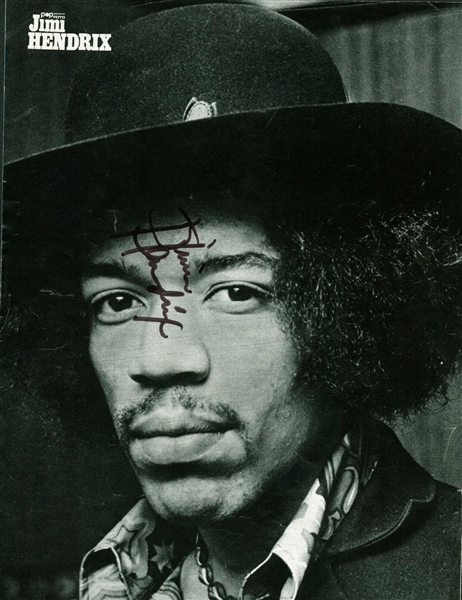 Jimi Hendrix Signed 8" x 10" POP Magazine Photograph, Graded GEM MINT 10, The Highest Ever Offered! (Beckett)