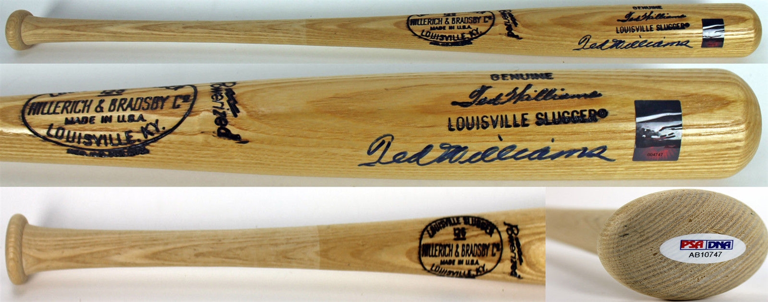 Ted Williams Signed Hillerich & Bradsby Personal Model Bat (PSA/DNA)