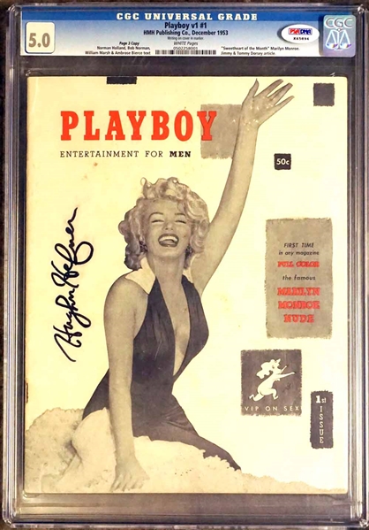 Playboy: Original Issue #1 Featuring Marilyn Monroe (Dec. 1953) Signed by Hugh Hefner - Page 3 Edition! (PSA/DNA & CGC)