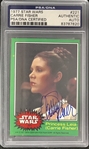 Star Wars: Carrie Fisher Signed Topps 1977 Star Wars #221 (PSA/DNA Encapsulated)