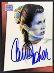 Star Wars: Carrie Fisher Signed 1993 Topps Star Wars Galaxy #J (Beckett/BAS Guaranteed)