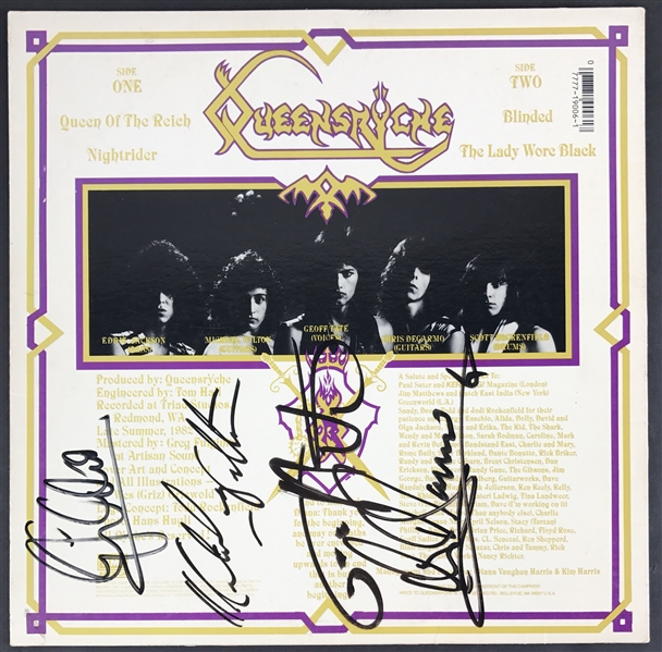 Queensryche ULTRA RARE Group Signed Self-Titled Debut EP Record Album (Beckett/BAS Guaranteed)