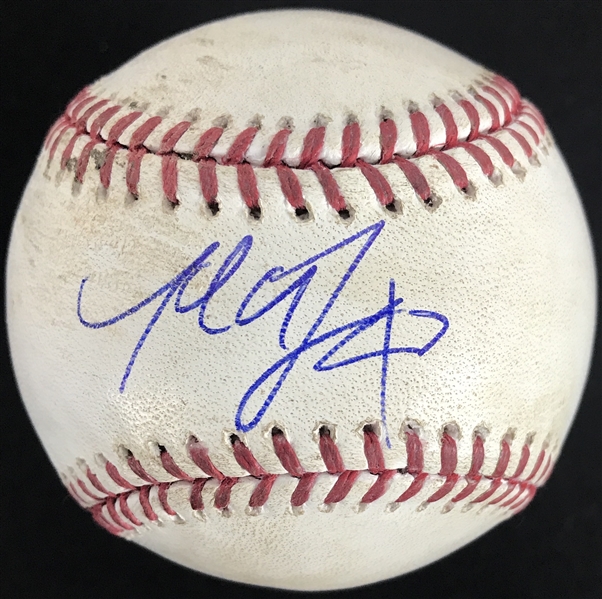 Madison Bumgarner Signed & Game Used OML Baseball from 9-19-16 Game vs. Dodgers (Baumgarner Pitched Ball!)(JSA & MLB Holo)