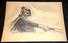 RARE Tom Jung Original Concept Art for "The Empire Strikes Back" (BAS/Beckett Guaranteed)