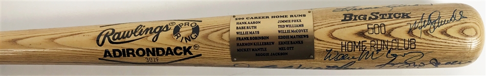 500 Home Run Club Multi-Signed Baseball Bat w/ Original 11 Members! (BAS/Beckett)