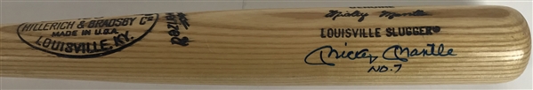 Mickey Mantle Signed & Inscribed "No. 7" M110 Baseball Bat (Beckett)
