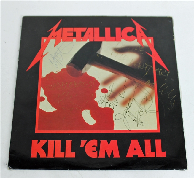 Metallica Group Signed "Killem All" Record Album with Cliff Burton! (BAS/Beckett)