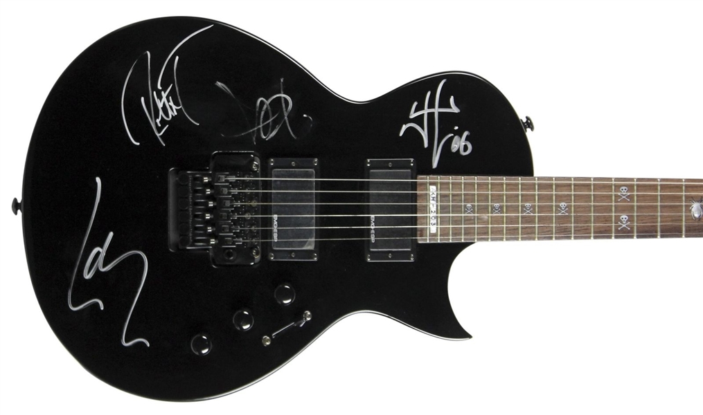 Metallica Group Signed Kirk Hammett Signature Series Guitar w/ All 4 Members on the Body! (BAS/Beckett)
