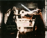 Obi-Wan vs. Vader: ULTRA RARE Sir Alec Guinness, Dave Prowse & James Earl Jones Signed 8" x 10" Photo (Beckett/BAS Guaranteed)