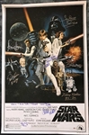 Star Wars Rare Cast Signed Original Movie Poster  (BAS/Beckett)