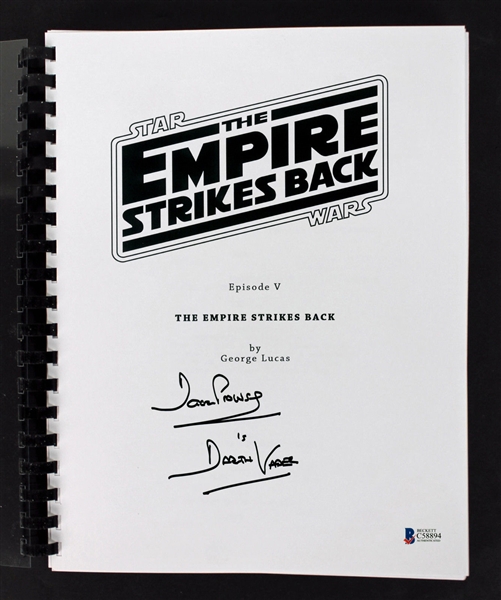 David Prowse Signed Star Wars "The Empire Strikes Back" Script (BAS/Beckett)