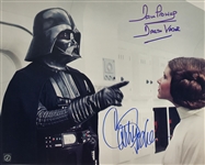 Dave Prowse & Carrie Fisher Dual Signed A New Hope 16" x 20" Photograph (Beckett/BAS Guaranteed)