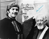 Sir Alec Guinness & David Prowse Uncommon Signed "Behind the Scenes" 8" x 10" B&W Photo (PSA/DNA)