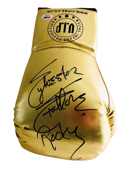Rocky: Sylvester Stallone Superb Signed Boxing Glove w/ "Rocky" Inscription (PSA/DNA)