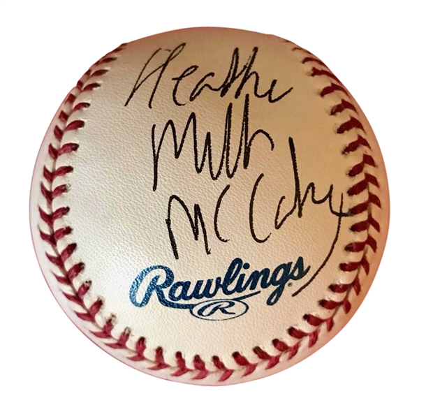 Paul McCartney: Heather Mills McCartney Signed OML Baseball (Beckett/BAS Guaranteed)