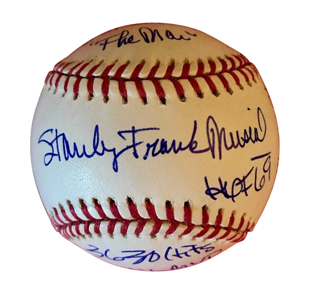 Stan Musial Signed ONL "Stat" Baseball w/ 15 Handwritten Inscriptions (PSA/DNA)