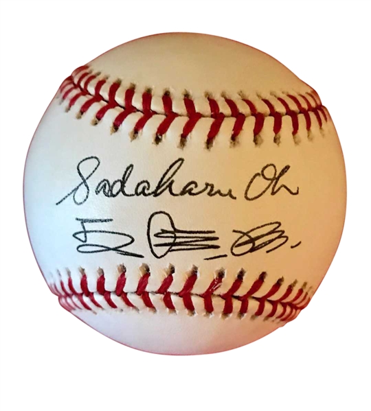 Sadaharu Oh Superb Signed ONL Baseball with English & Japanese Signatures! (BAS/Beckett Guaranteed)