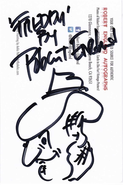 Robert Englund Hand Drawn & Signed Freddy Kreuger Sketch (BAS/Beckett Guaranteed)