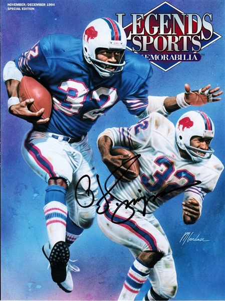 O.J. Simpson Signed Nov/Dec 1994 Legends Sports Memorabilia Magazine (Attorney LOA)